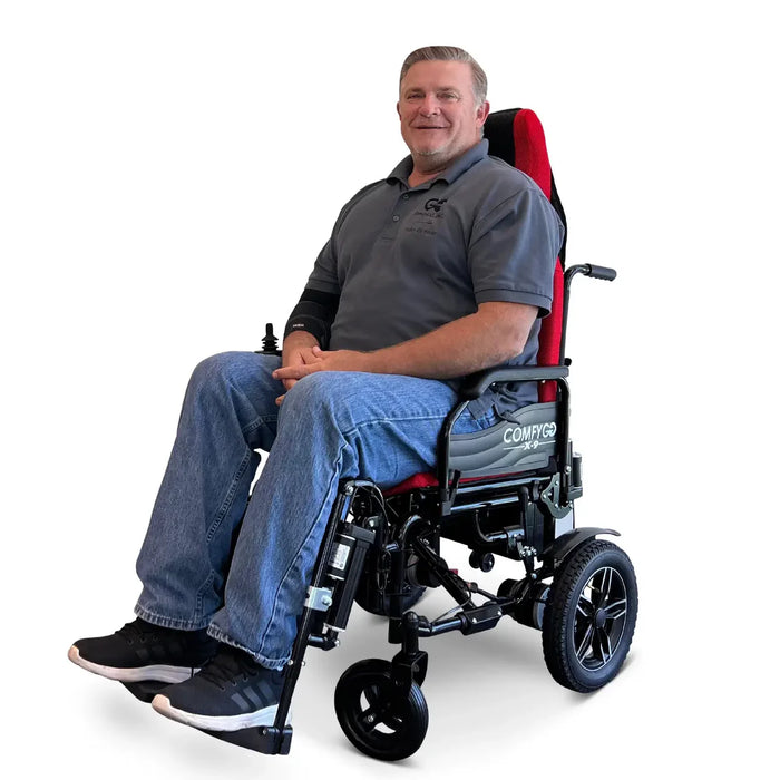 ComfyGo X-9 Remote Controlled Electric Wheelchair with Automatic Recline