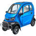 Green Transporter Q-Runner 60V/45Ah 1200W Enclosed 4-Wheel Electric Mobility Scooter with Handlebar Controls Green Transporter